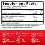 Force Factor Horny Goat Weed 750mg supplement side view