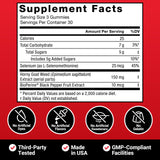 Force Factor Horny Goat Weed Gummies with a measuring spoon