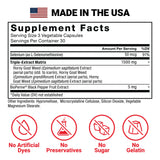 Force Factor Horny Goat Weed Max ingredients list