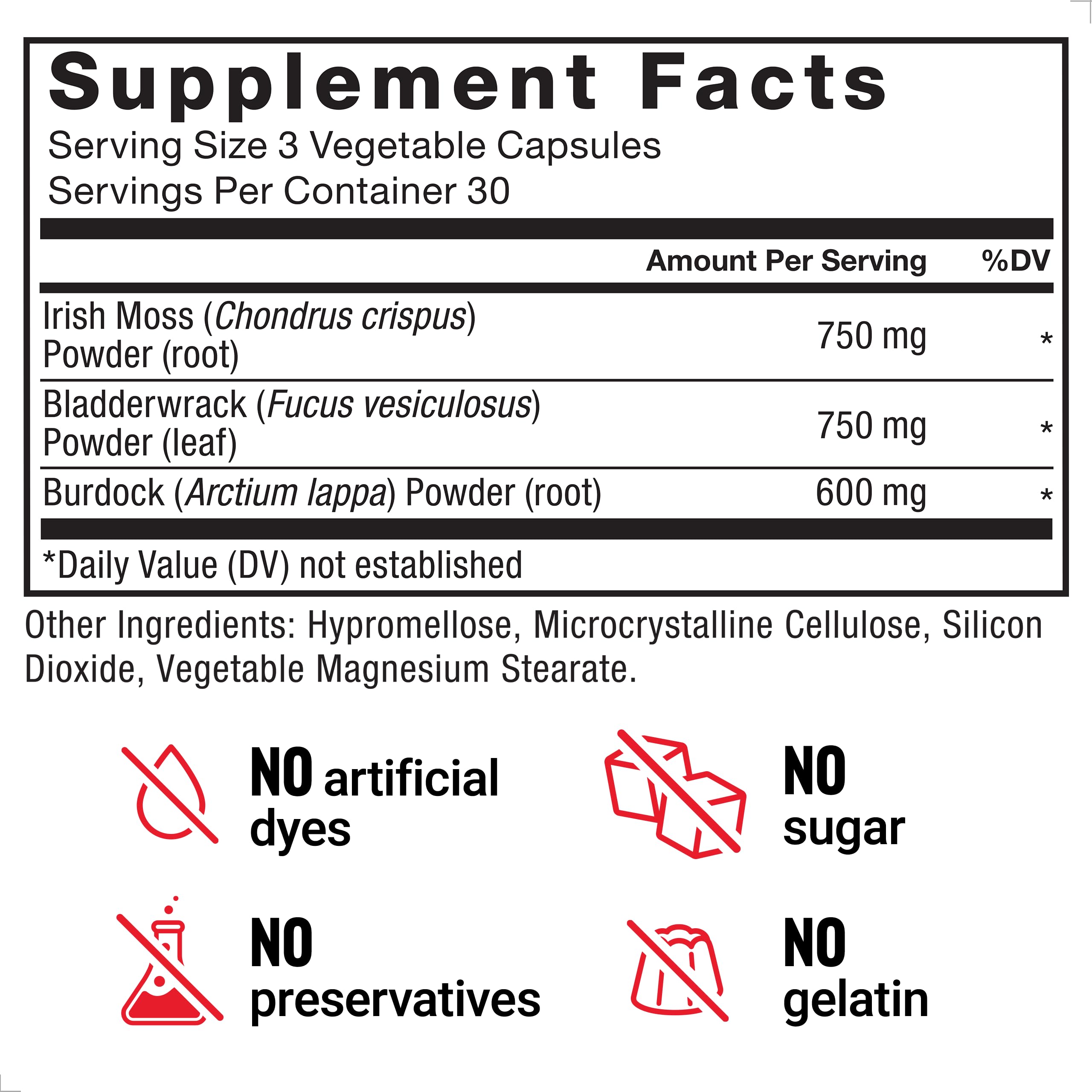Force Factor Irish Sea Moss Complex 63g capsule close-up