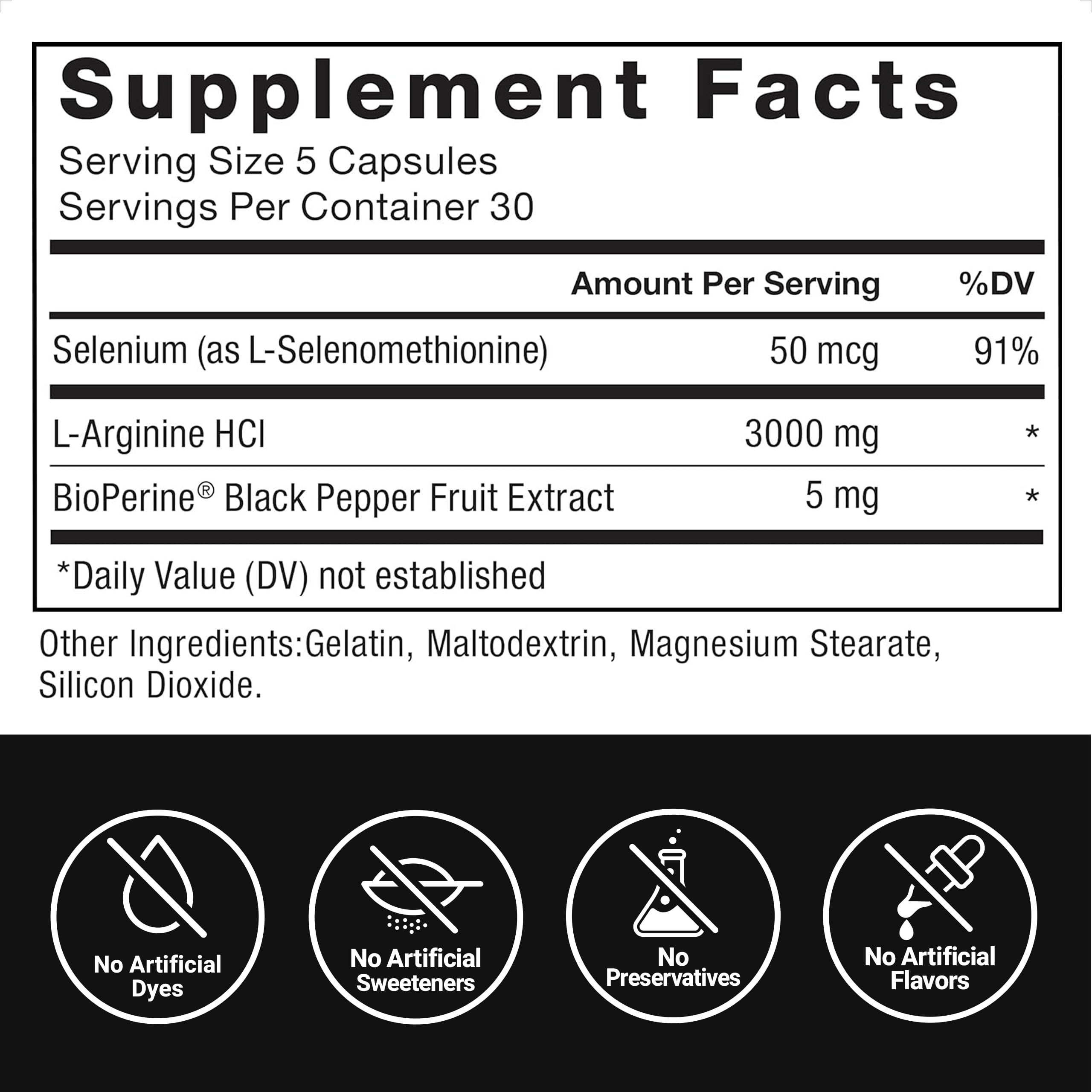 Force Factor L-Arginine 3000mg supplement packaging