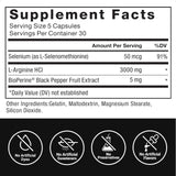 Force Factor L-Arginine 3000mg supplement packaging