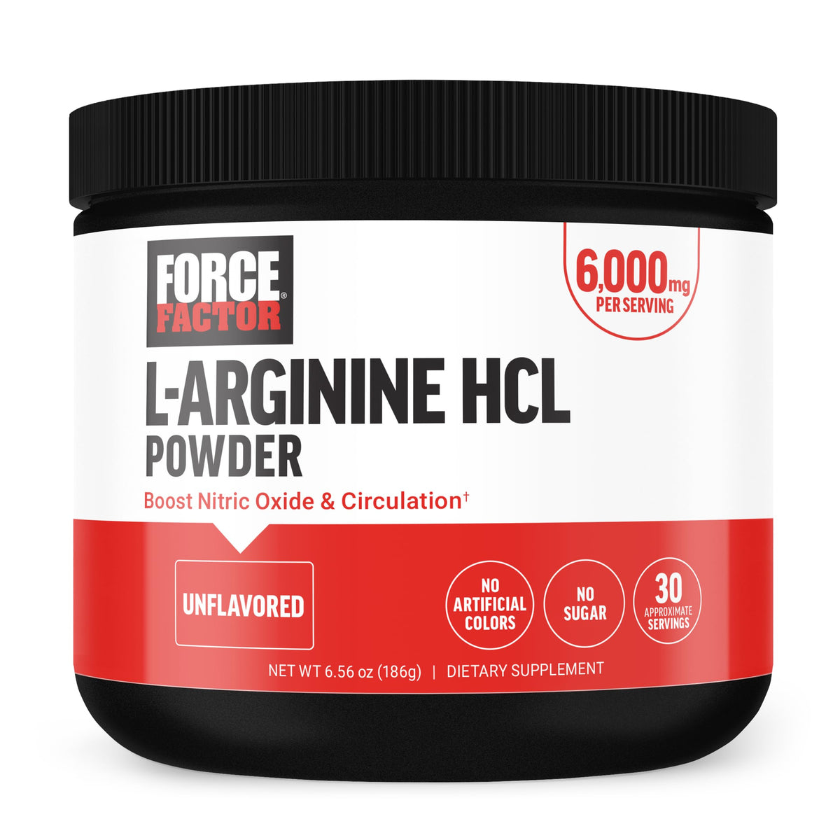 Force Factor L-Arginine Powder 6000mg front view