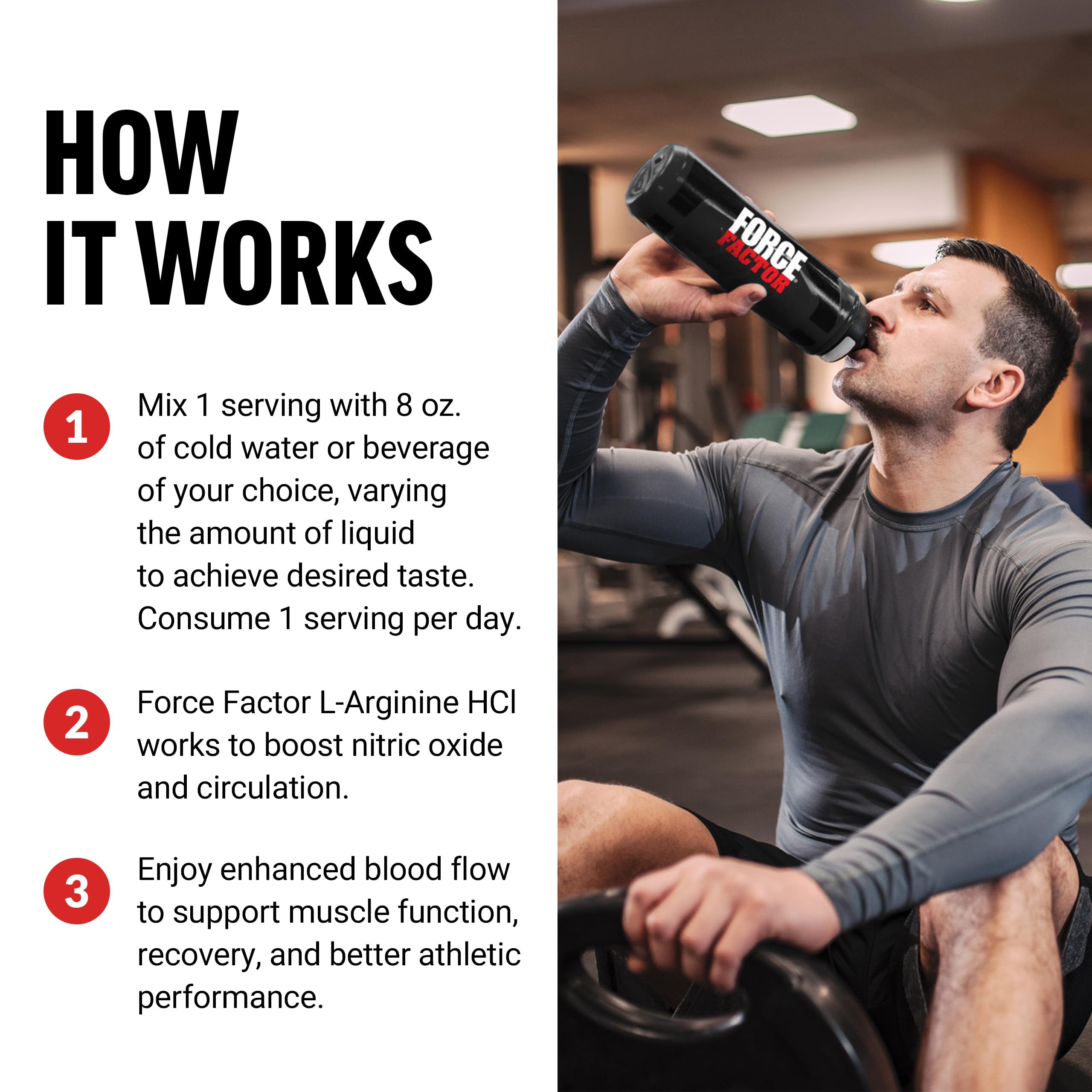 Force Factor L-Arginine Powder ingredients list