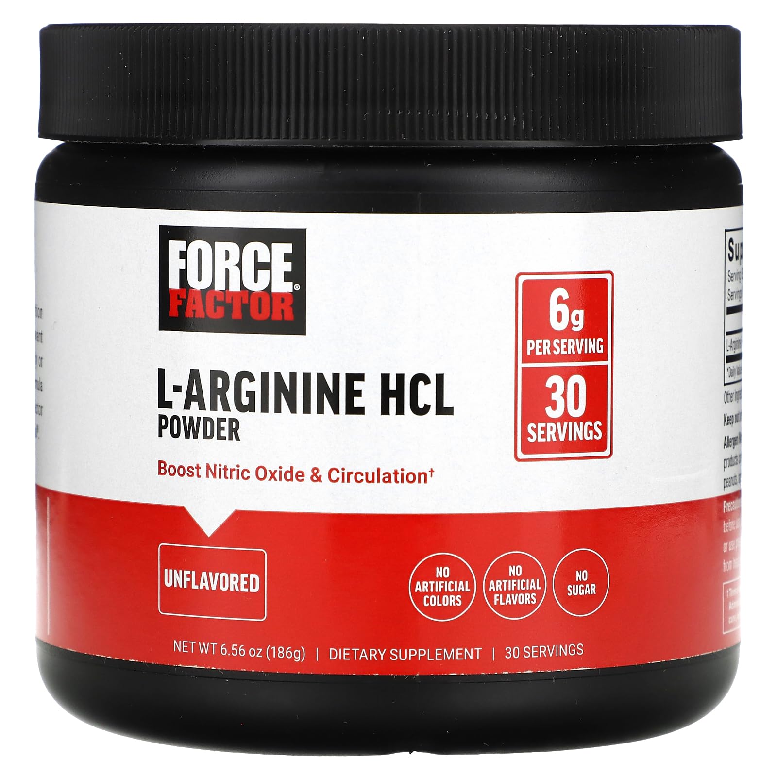 Force Factor L-Arginine Powder serving size scoop