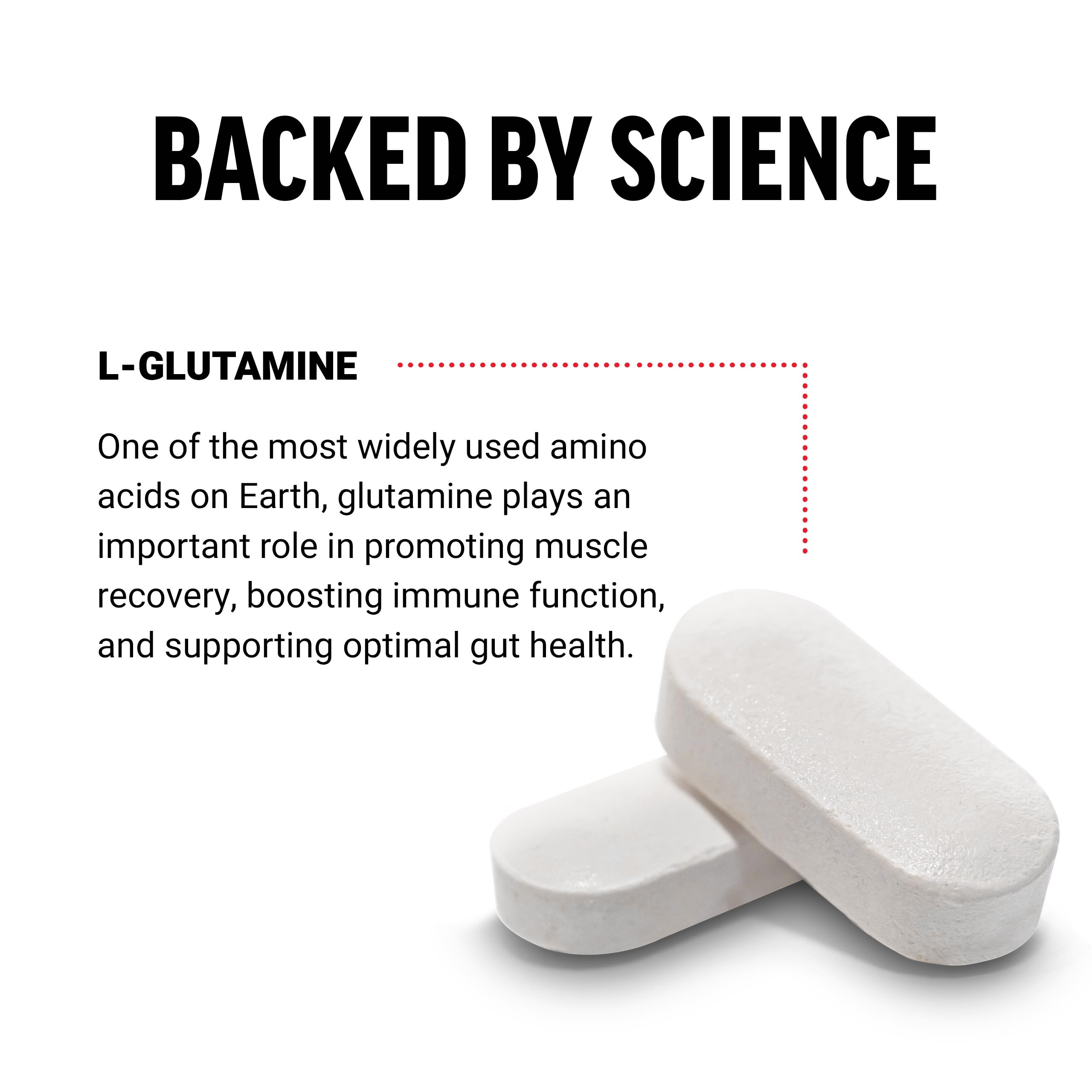 Force Factor L-Glutamine 1000mg tablets bottle with label