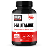 Force Factor L-Glutamine 1000mg tablets front view