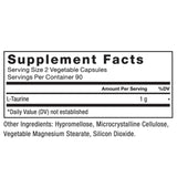 Force Factor L-Taurine supplement packaging details