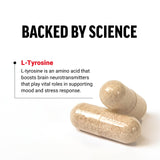 Force Factor L-Tyrosine 500mg Capsules bottle with label