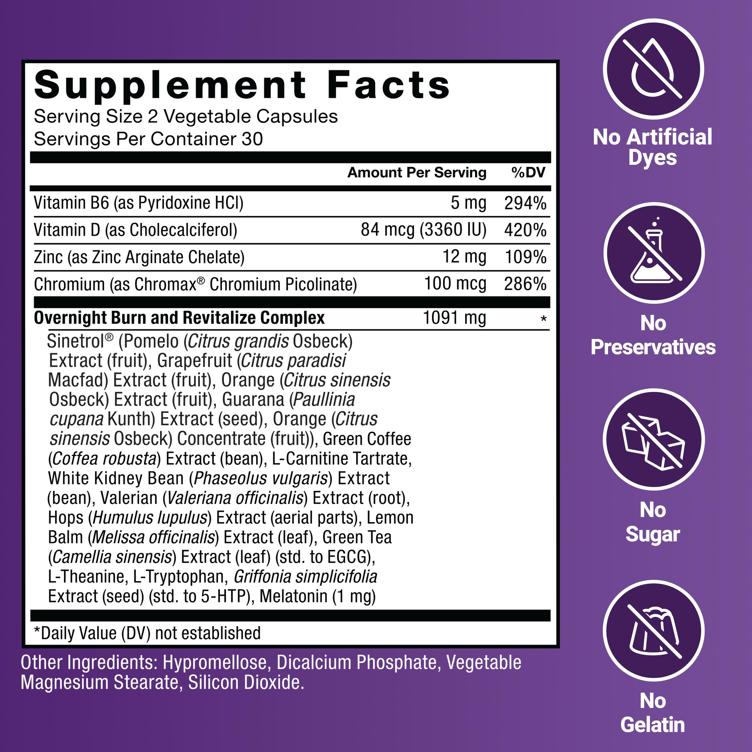 Force Factor LeanFire PM nutritional information
