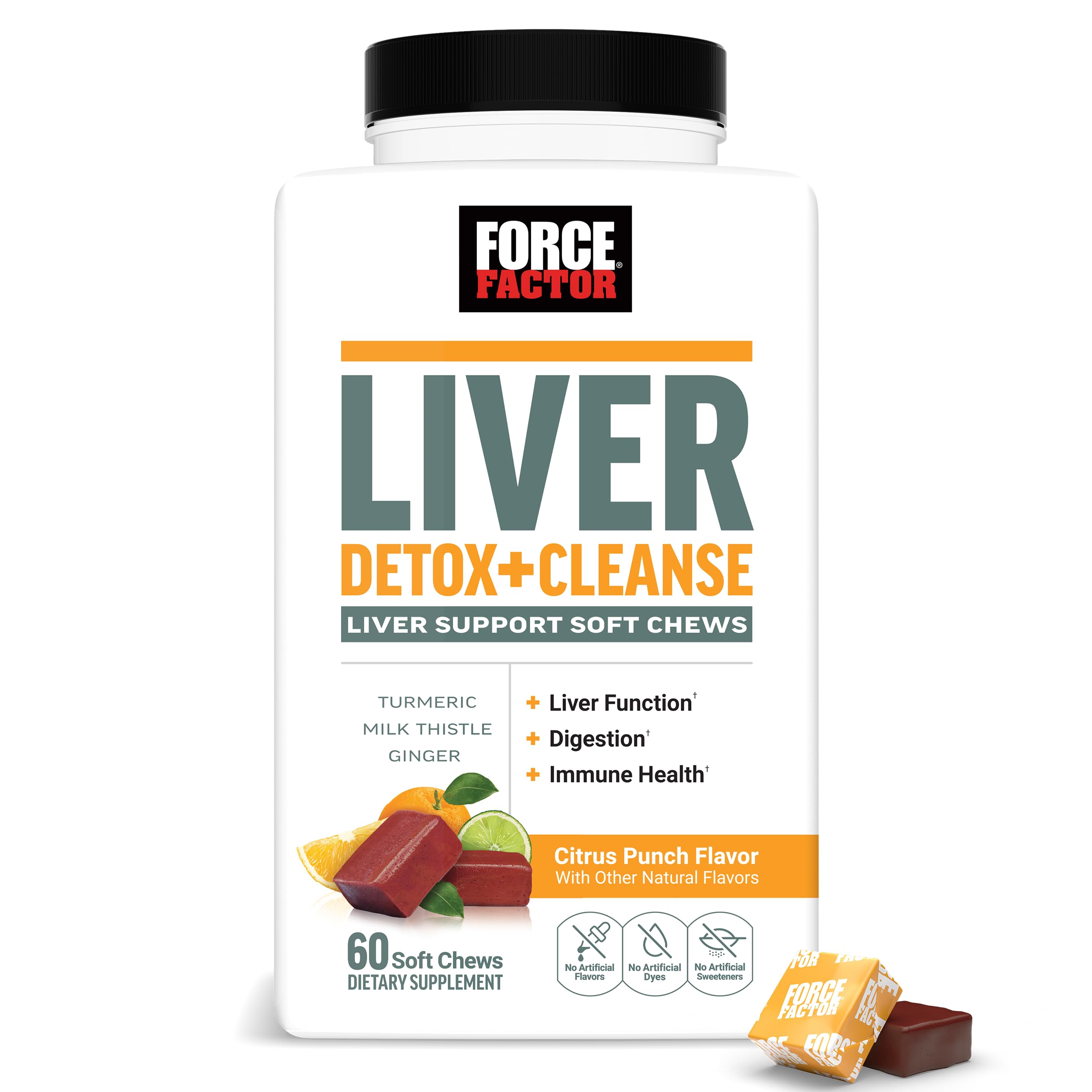 Force Factor Liver + Cleanse Soft Chews front view packaging