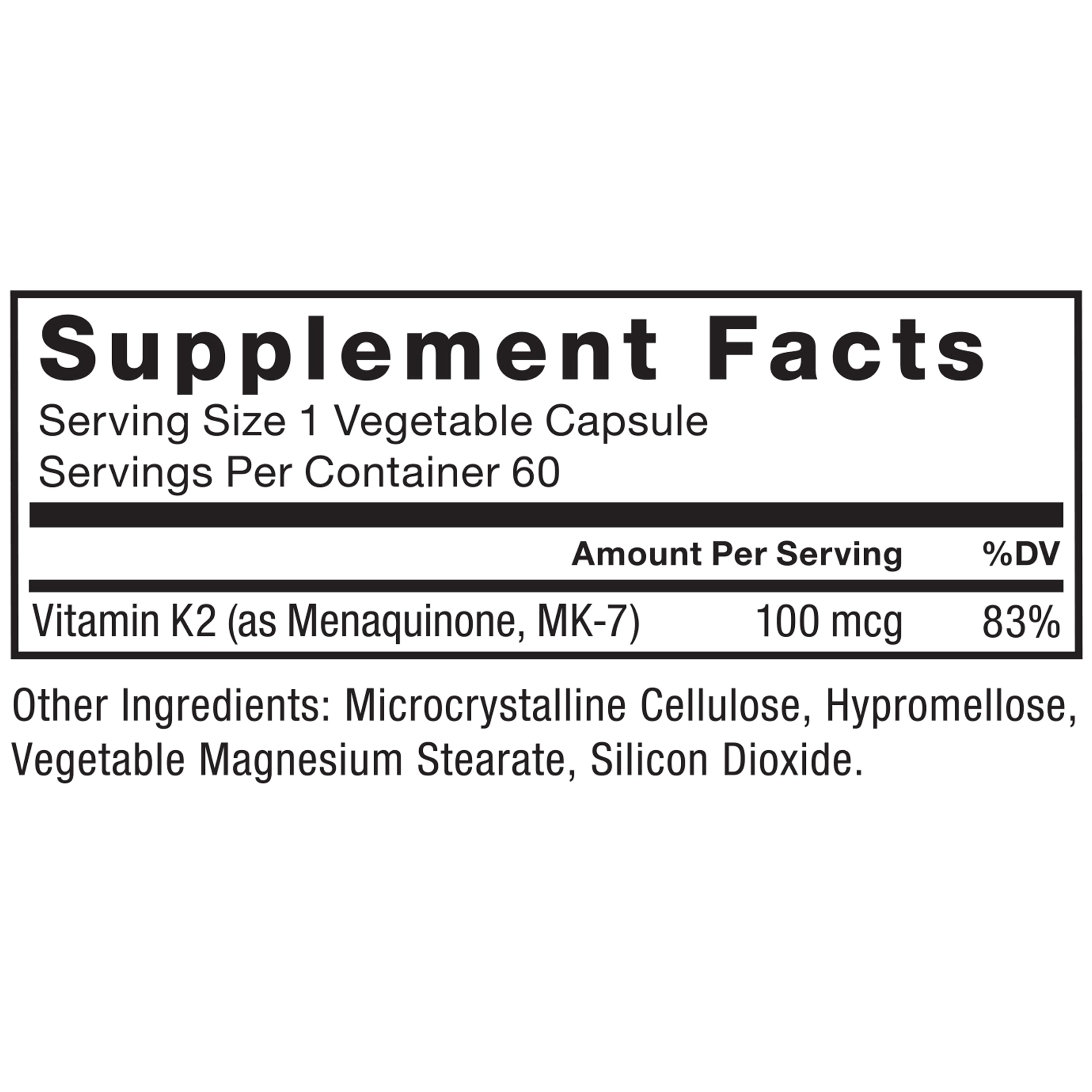 Force Factor MK-7 Vitamin K2 100mcg supplement on a wooden table