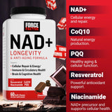 Force Factor NAD+ Longevity Soft Chews on a table