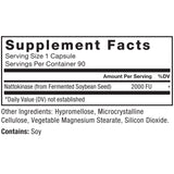 Force Factor Nattokinase 2000 FU capsules in a hand for size reference