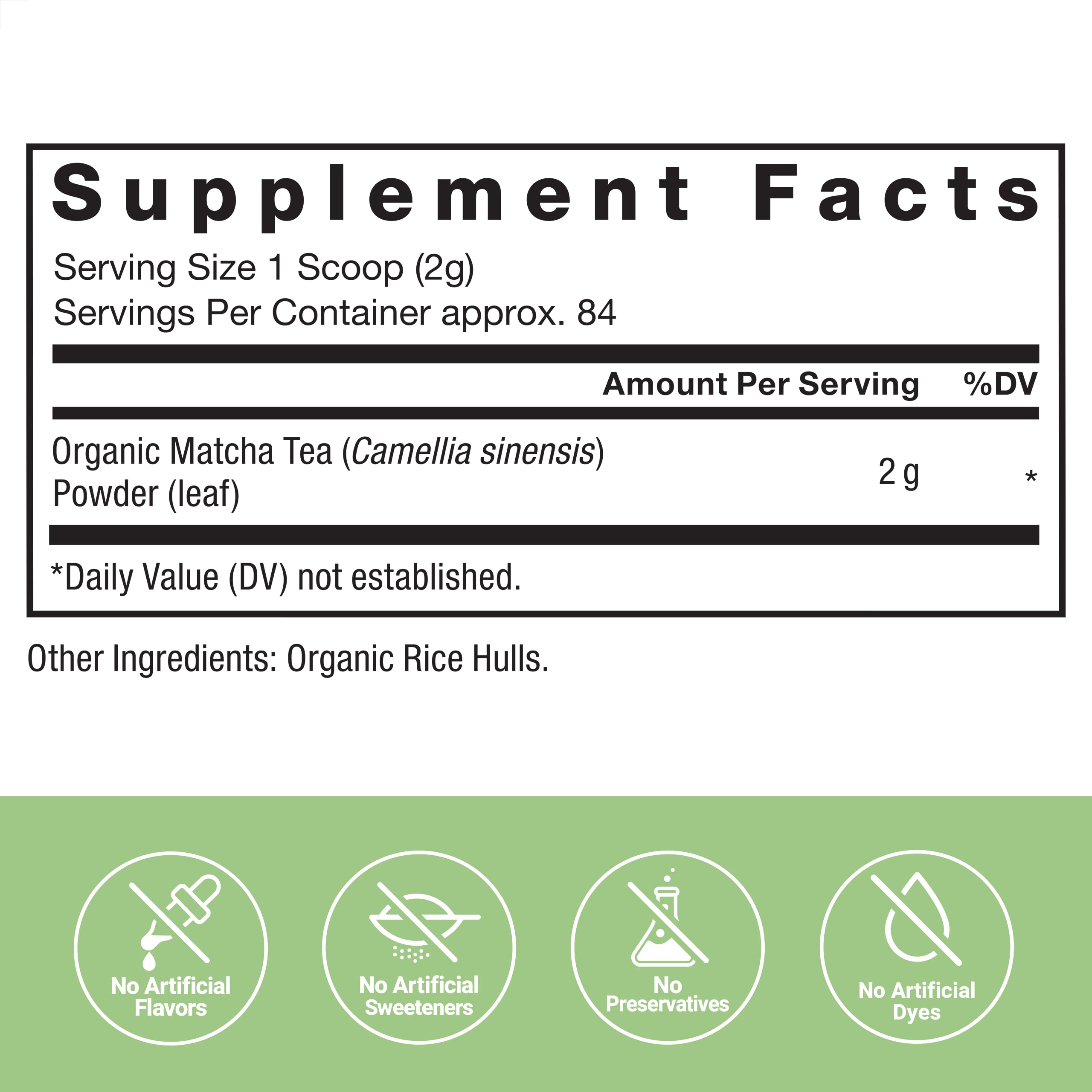 Force Factor Organic Matcha Green Tea Powder 190g packaging