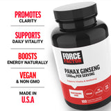 Force Factor Panax Ginseng 72g back view