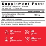 Force Factor Panax Ginseng packaging details