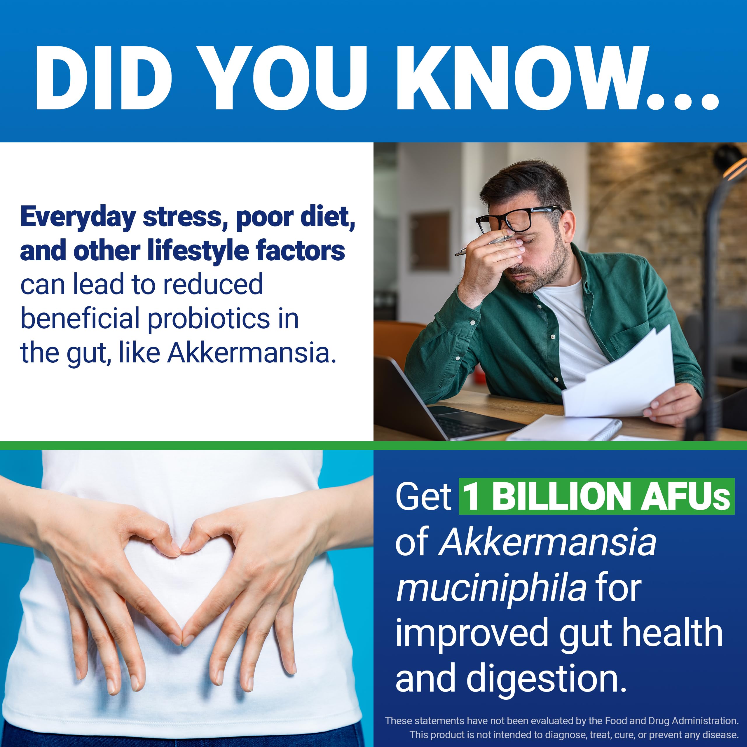 Force Factor ProbioSlim Akkermansia Muciniphila Probiotic capsules in hand