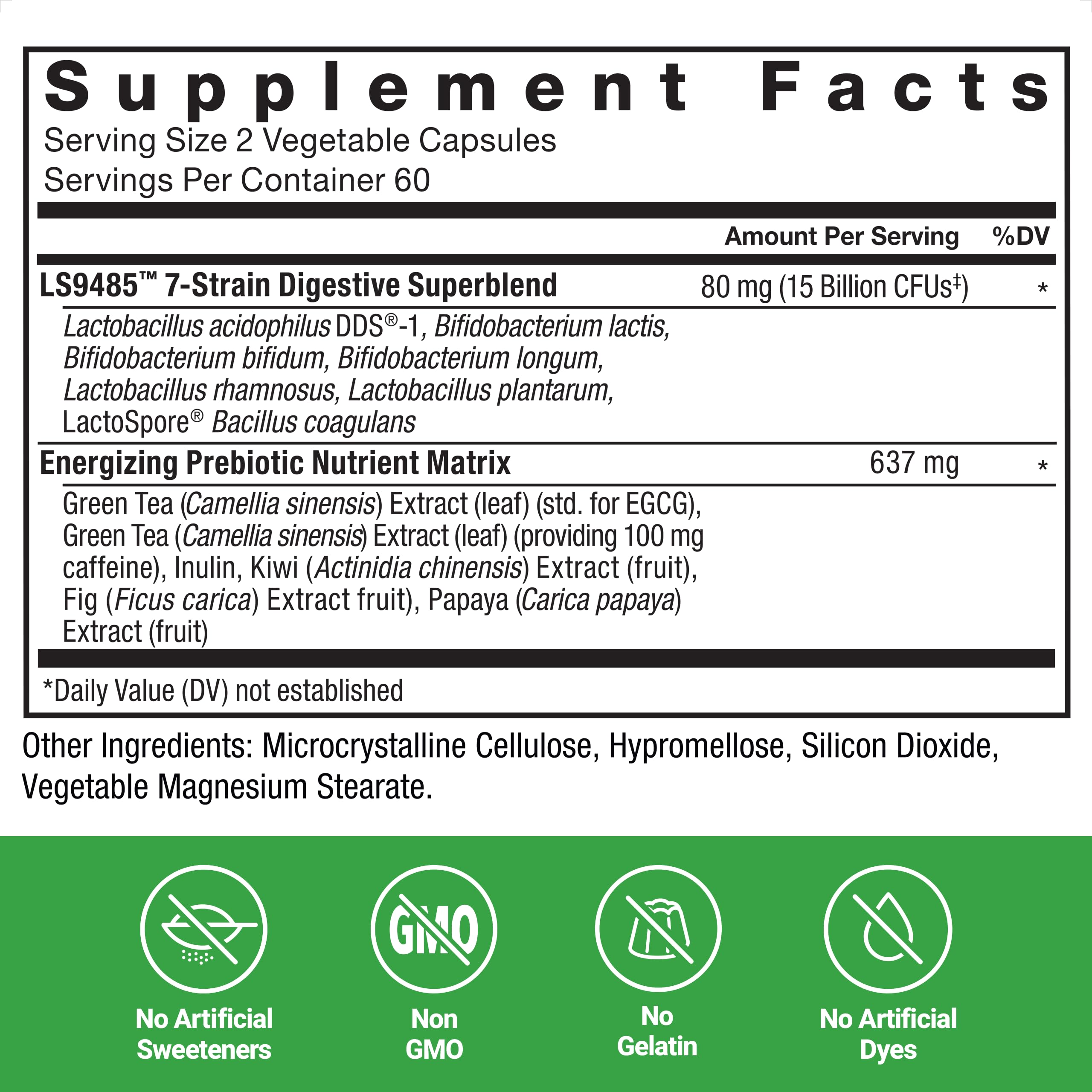 Force Factor ProbioSlim Extra Strength Probiotic ingredients list