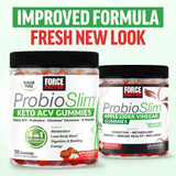 Force Factor ProbioSlim Keto ACV Gummies with apple slices