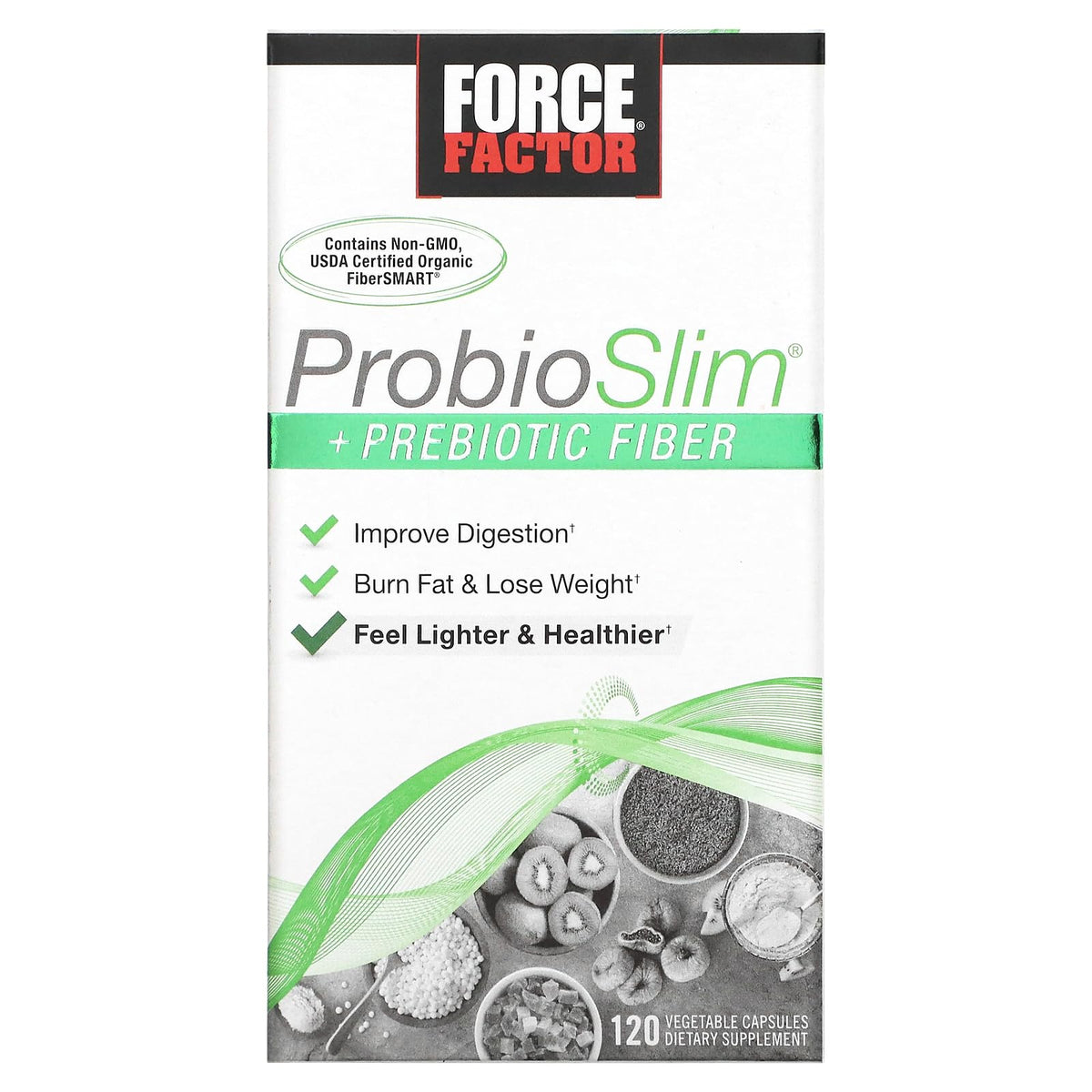 Force Factor ProbioSlim + Prebiotic Fiber 141g front view