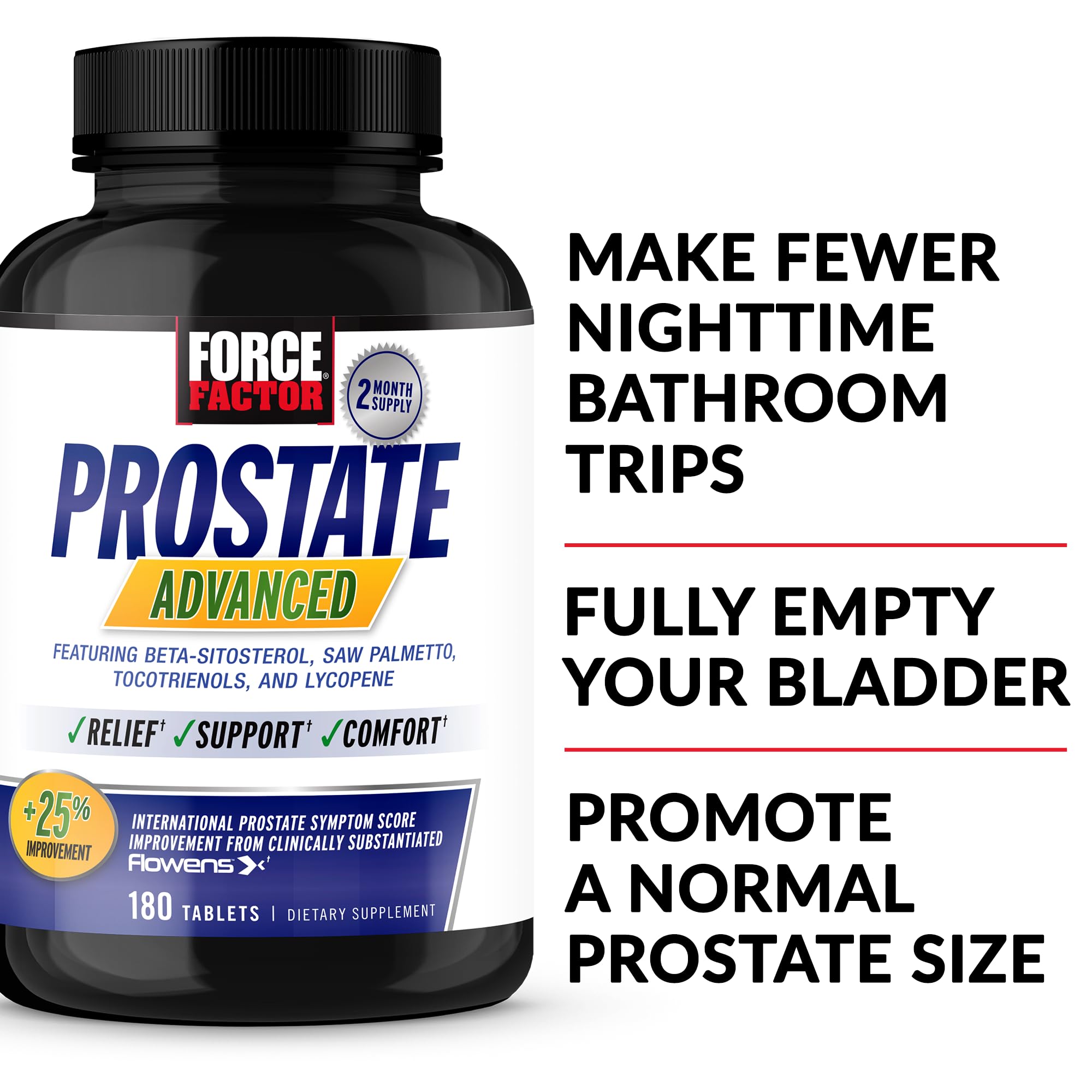 Force Factor Prostate Advanced supplement side view