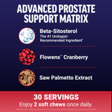 Force Factor Prostate Soft Chews back view with ingredients