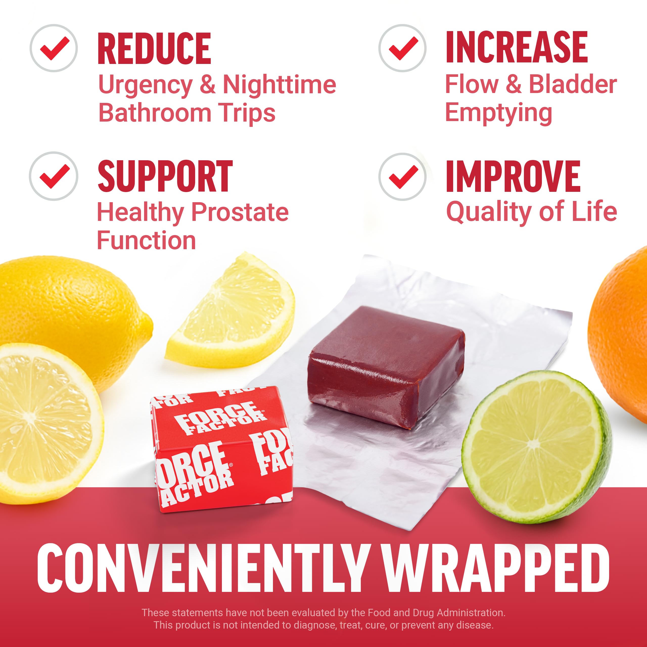 Force Factor Prostate Soft Chews individual soft chew