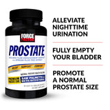 Force Factor Prostate Support Supplement side view with ingredients