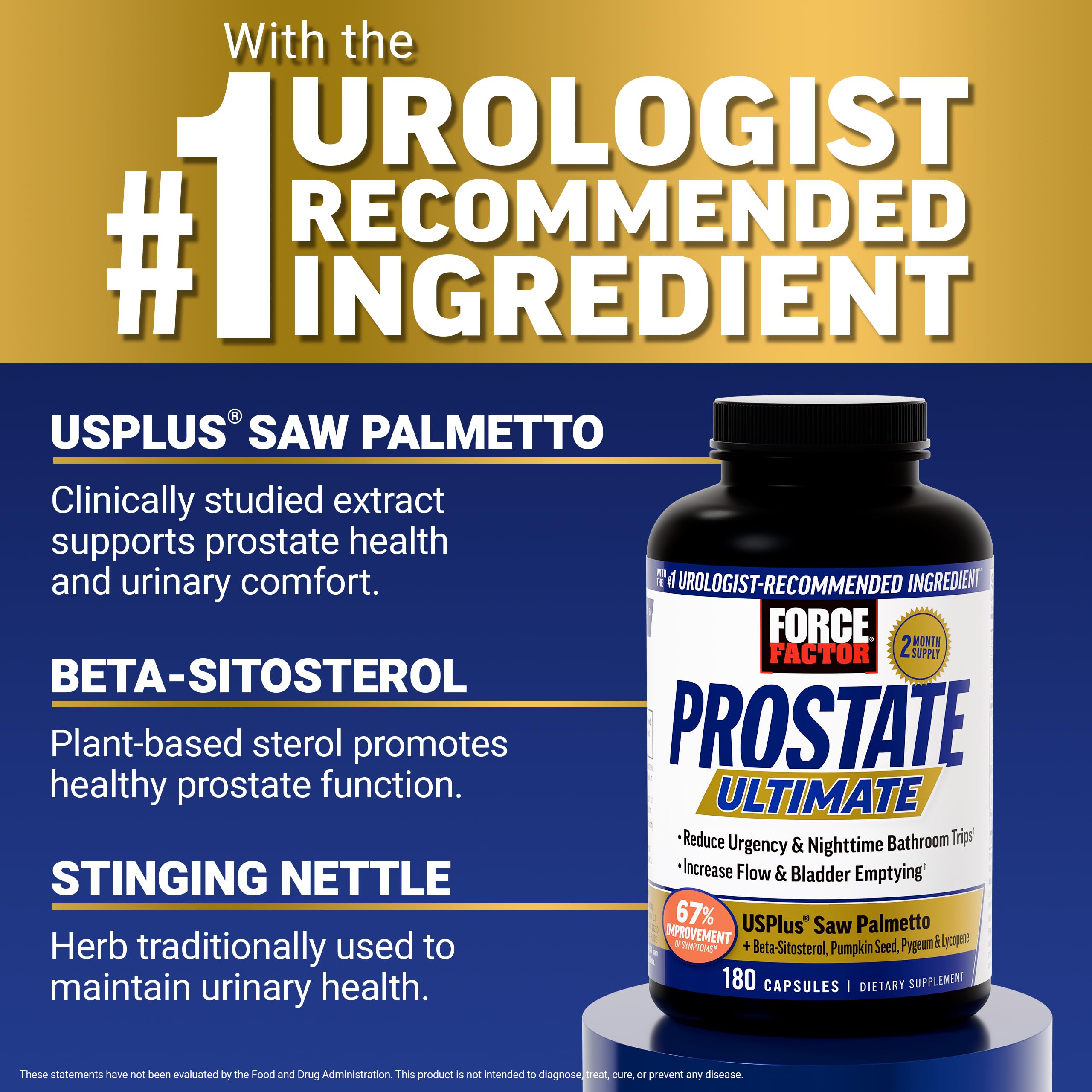 Force Factor Prostate Ultimate Supplement 200g back view