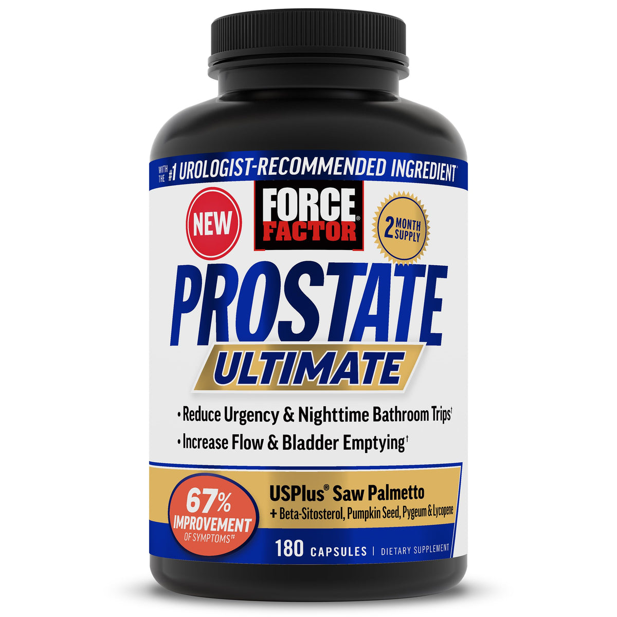 Force Factor Prostate Ultimate Supplement 200g front view