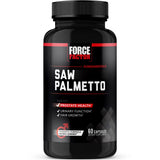 Force Factor Saw Palmetto Supplement 60 Capsules front view