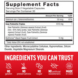 Force Factor Saw Palmetto Supplement bottle with label