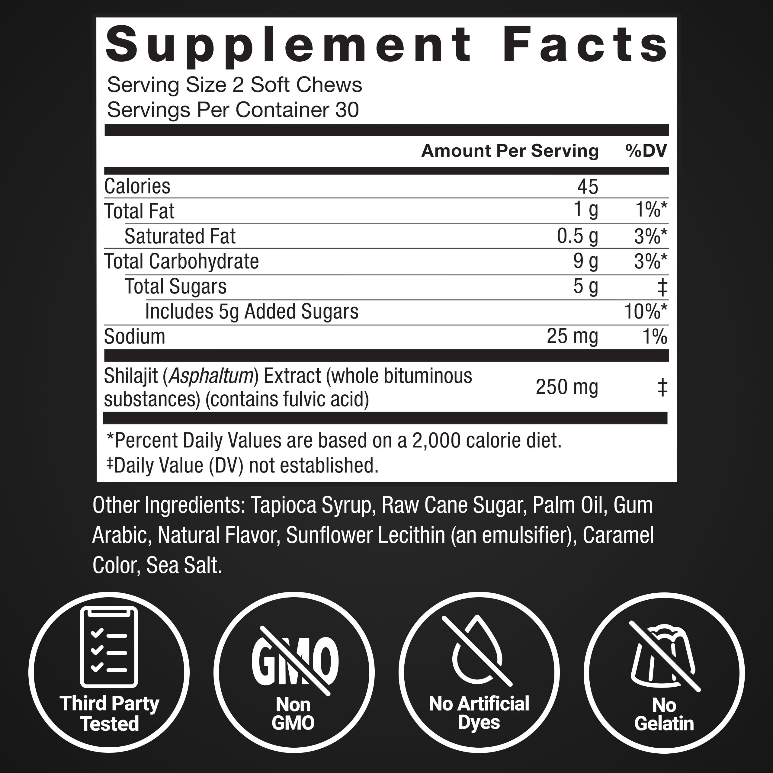Force Factor Shilajit Soft Chews opened package