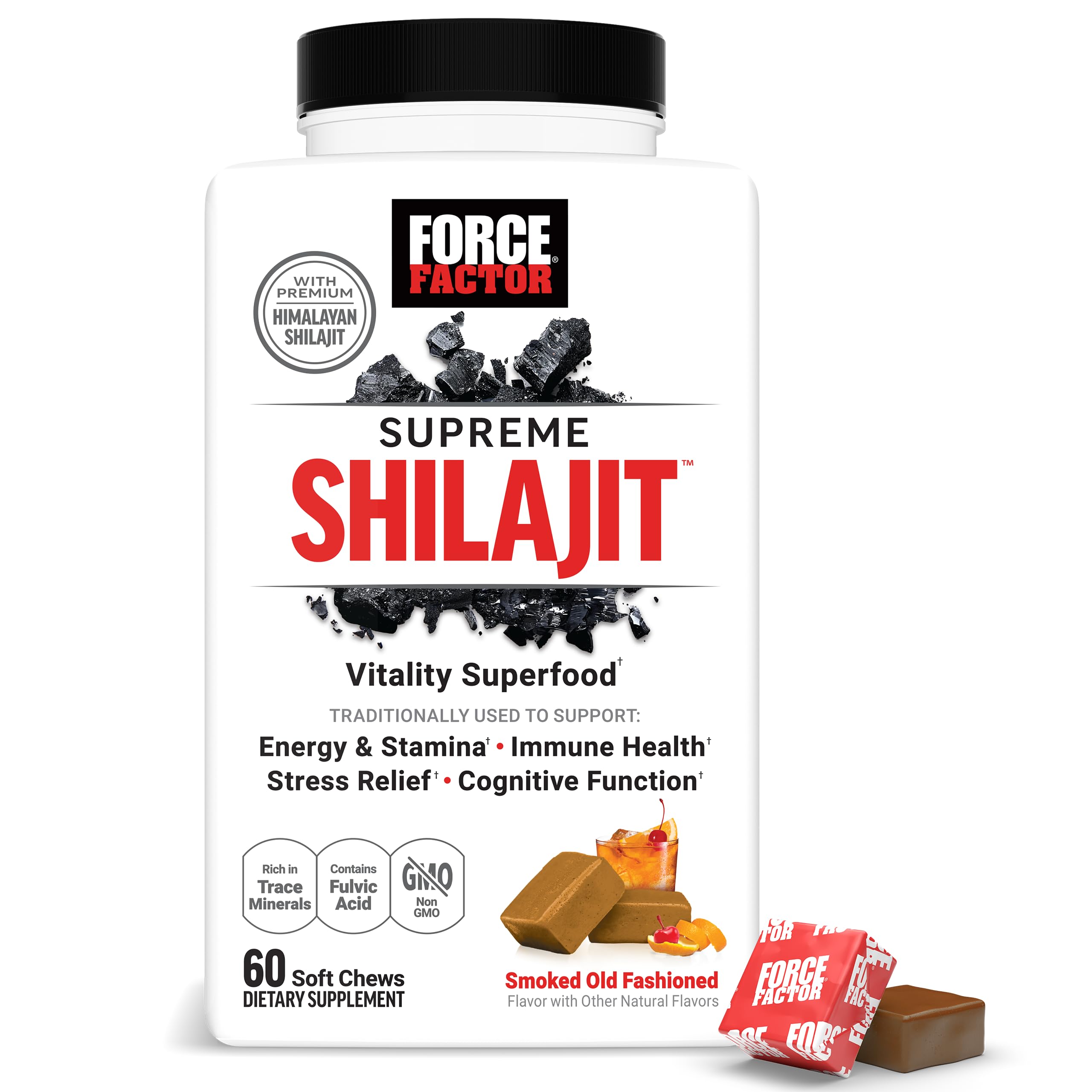 Force Factor Shilajit Soft Chews packaging front view