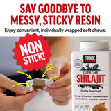 Force Factor Shilajit Soft Chews with Himalayan backdrop