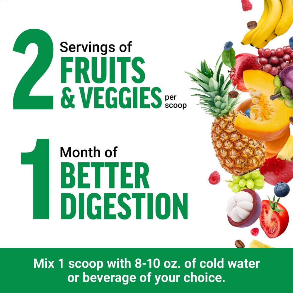 Force Factor Smarter Greens Superfoods + Energy Powder nutritional information