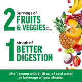 Force Factor Smarter Greens Superfoods + Energy Powder nutritional information