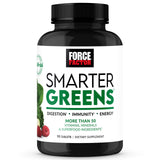 Force Factor Smarter Greens Tablets front view with packaging