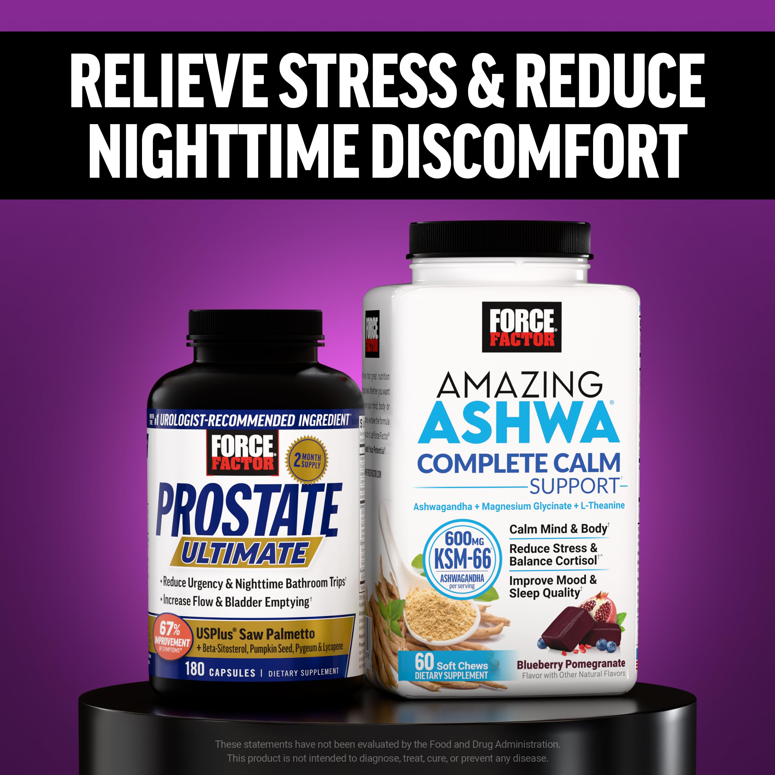 Force Factor Somnapure displayed with other health supplements
