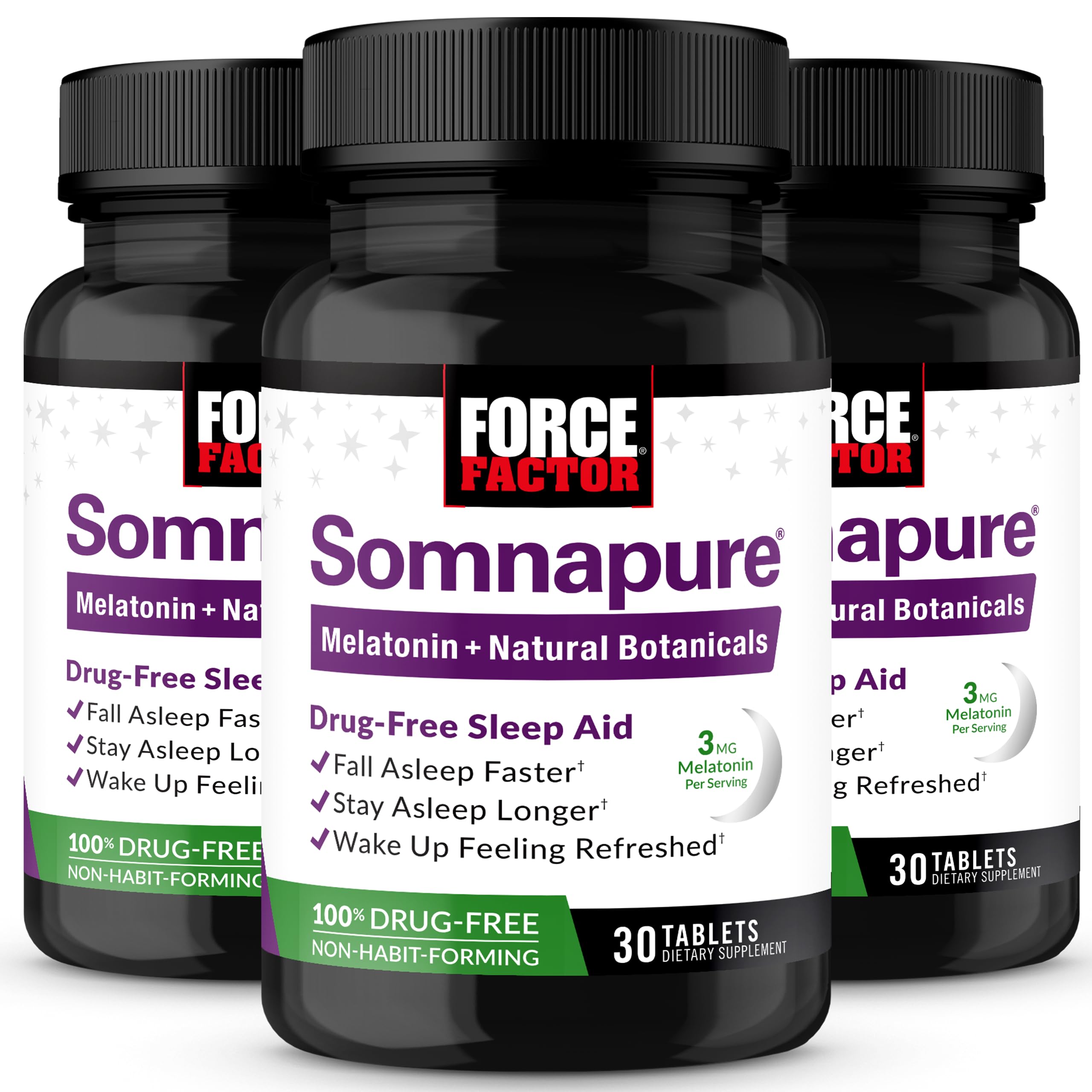 Force Factor Somnapure Drug-Free Sleep Aid 90 Count front view