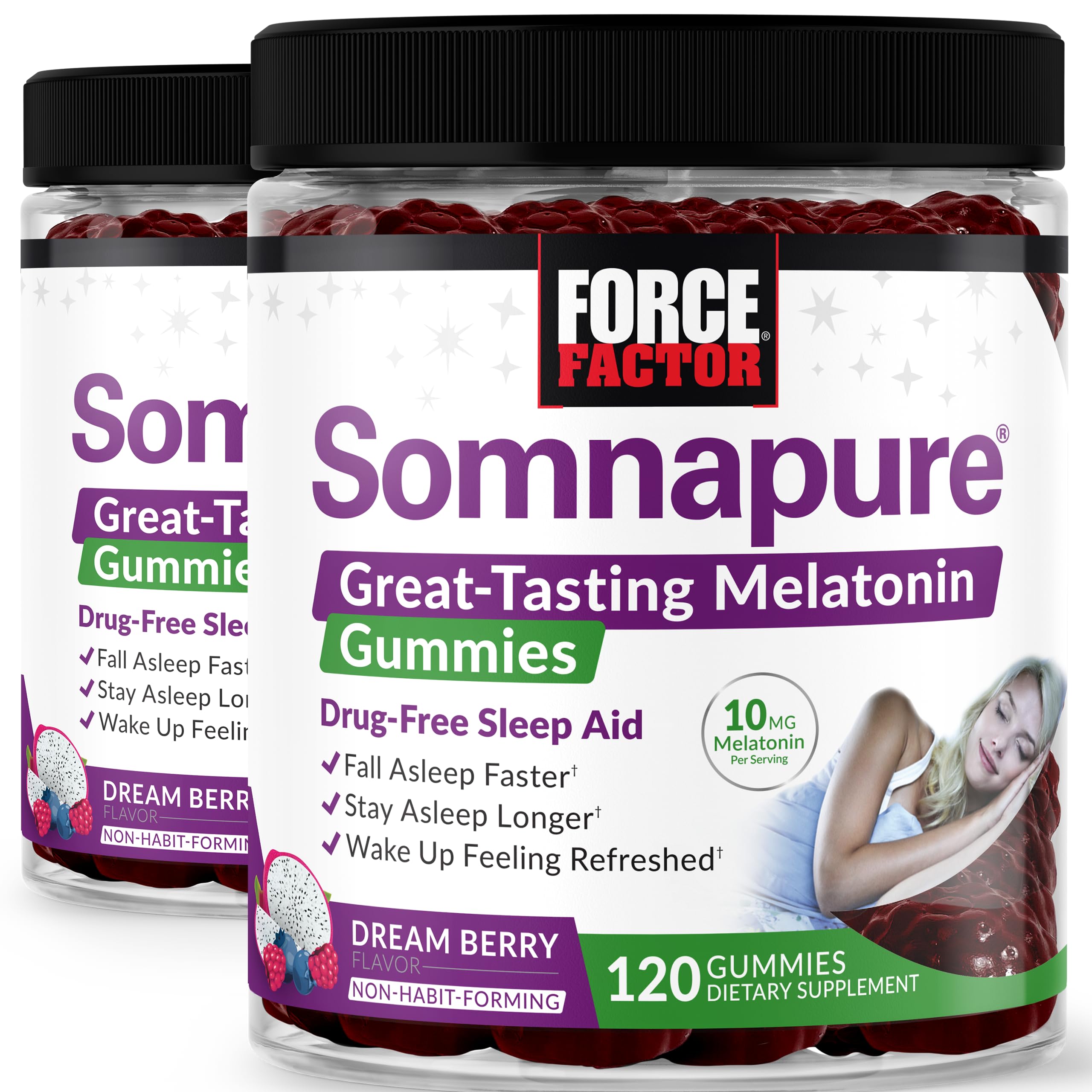 Force Factor Somnapure Gummies 10mg Melatonin front view