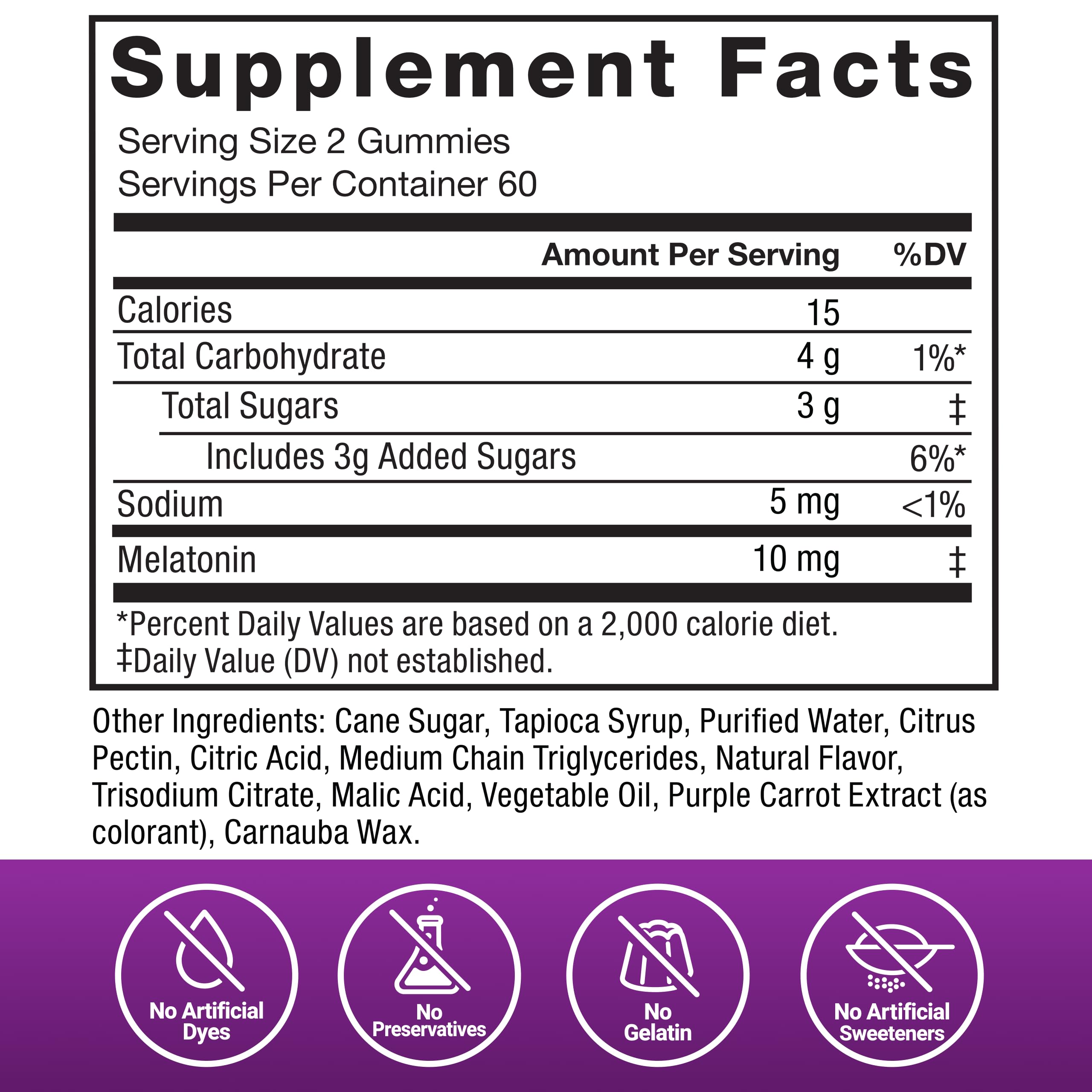 Force Factor Somnapure Gummies 10mg Melatonin on a wooden table