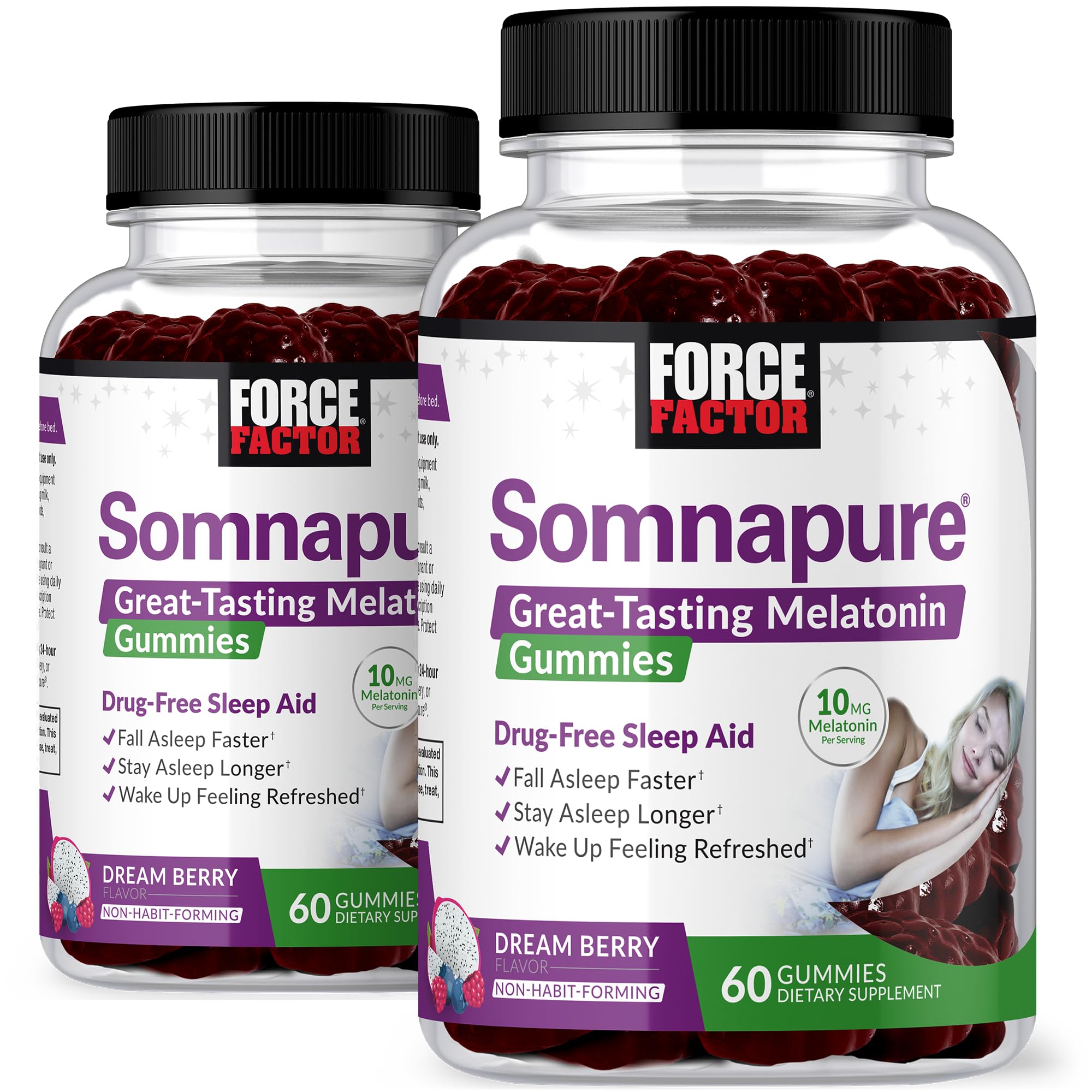 Force Factor Somnapure Gummies front view with packaging