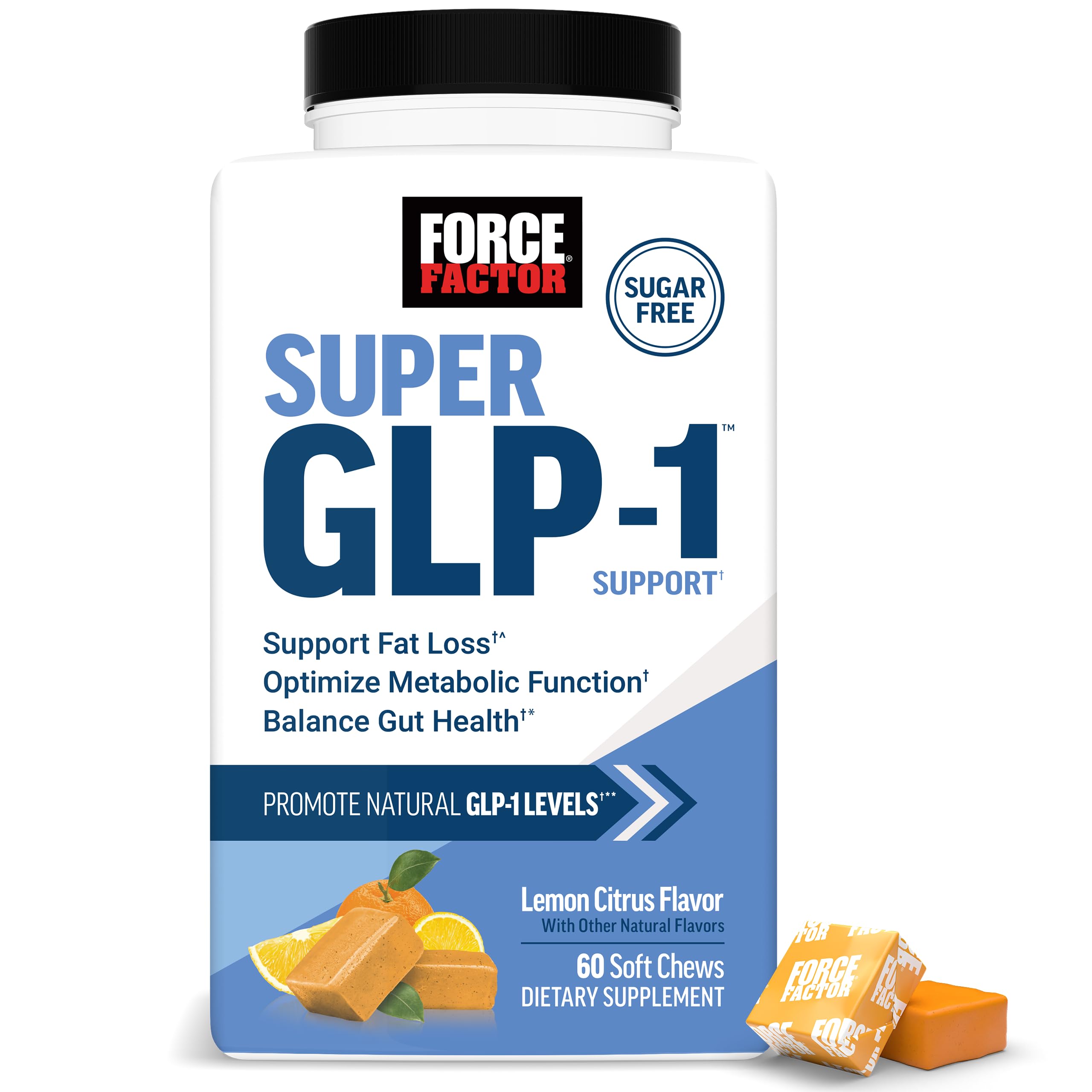 Force Factor Super GLP-1 Support Soft Chews front packaging view