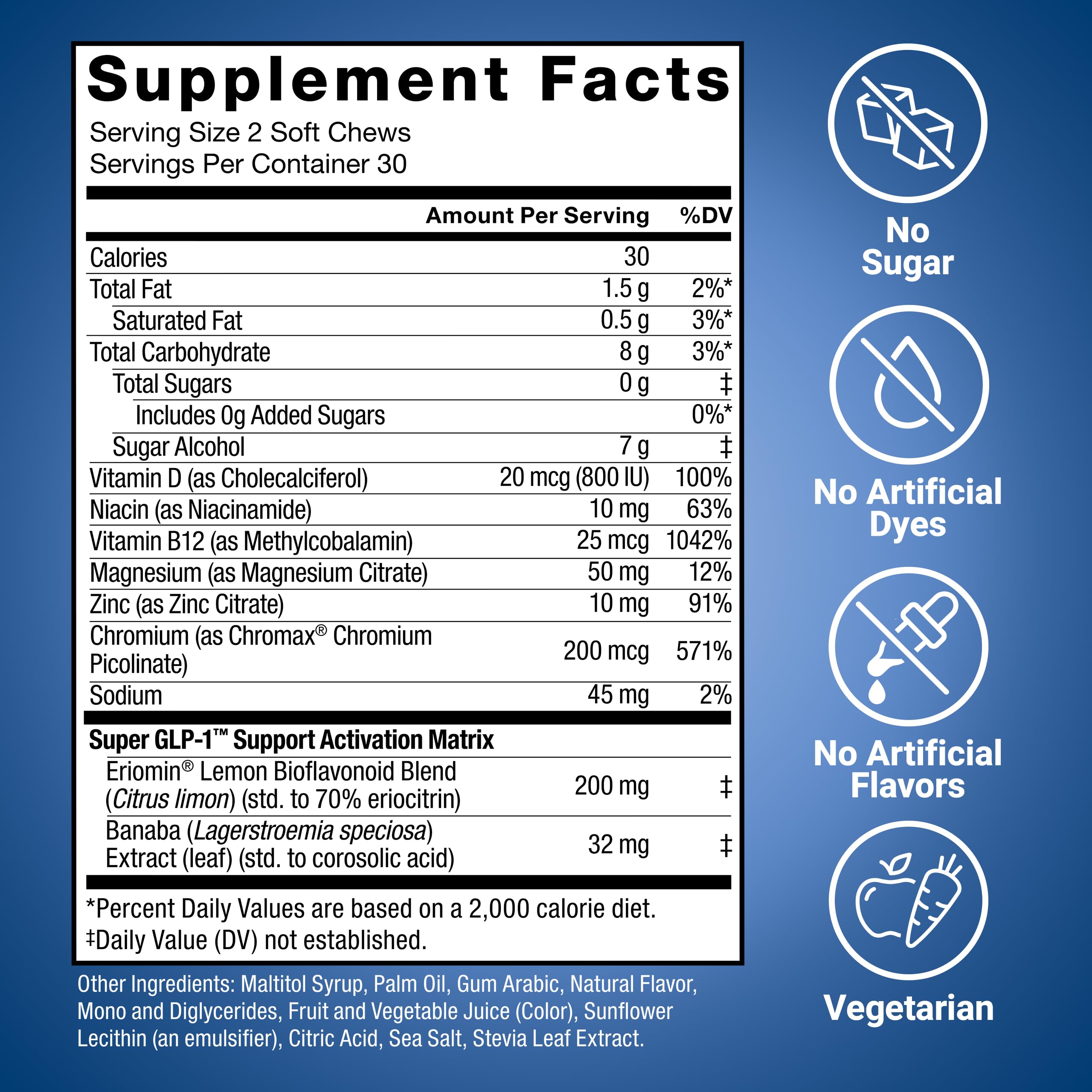 Force Factor Super GLP-1 Support Soft Chews opened package view