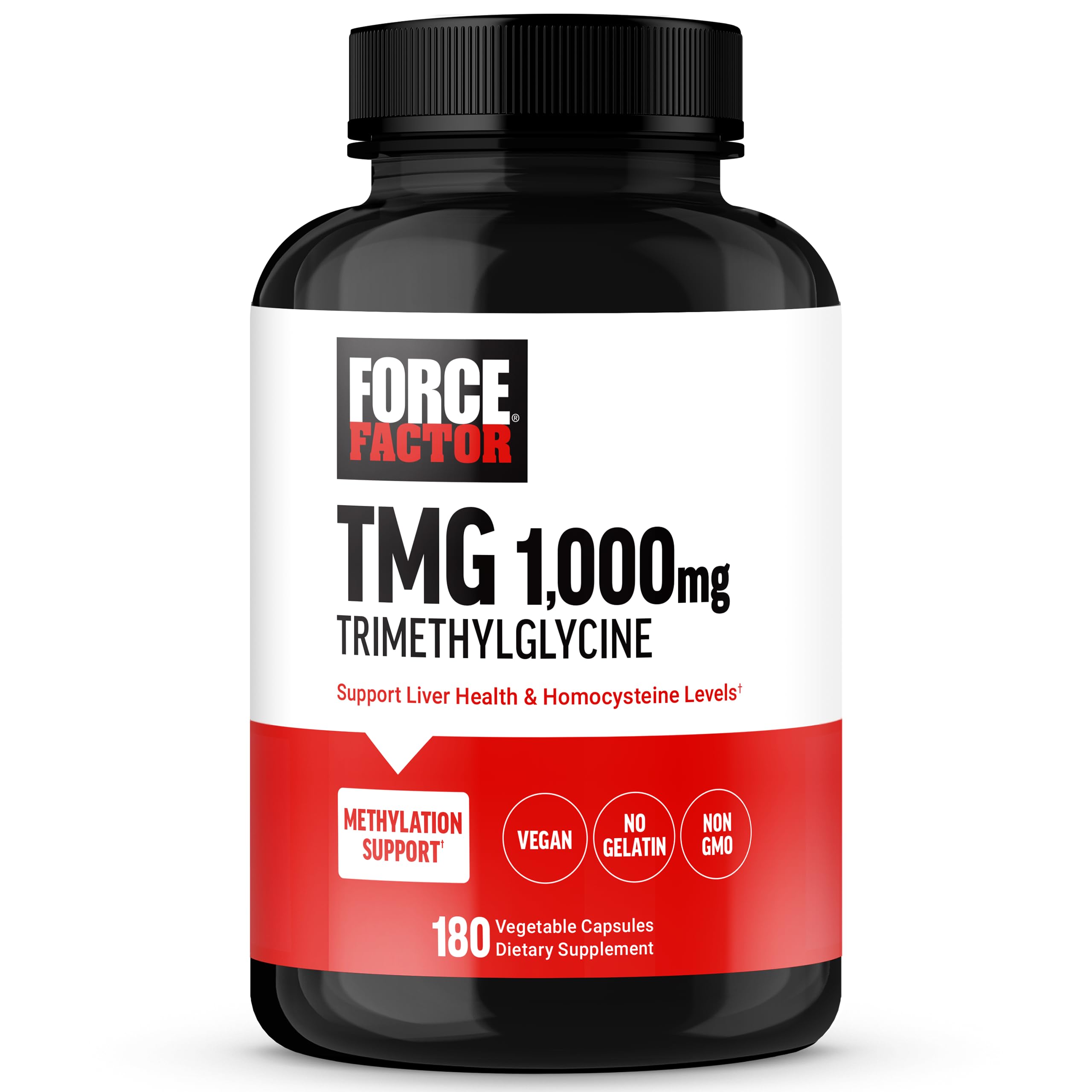 Force Factor TMG Betaine supplement front view packaging