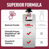 Force Factor Total Beets Beet Root Capsules 1800mg on a table