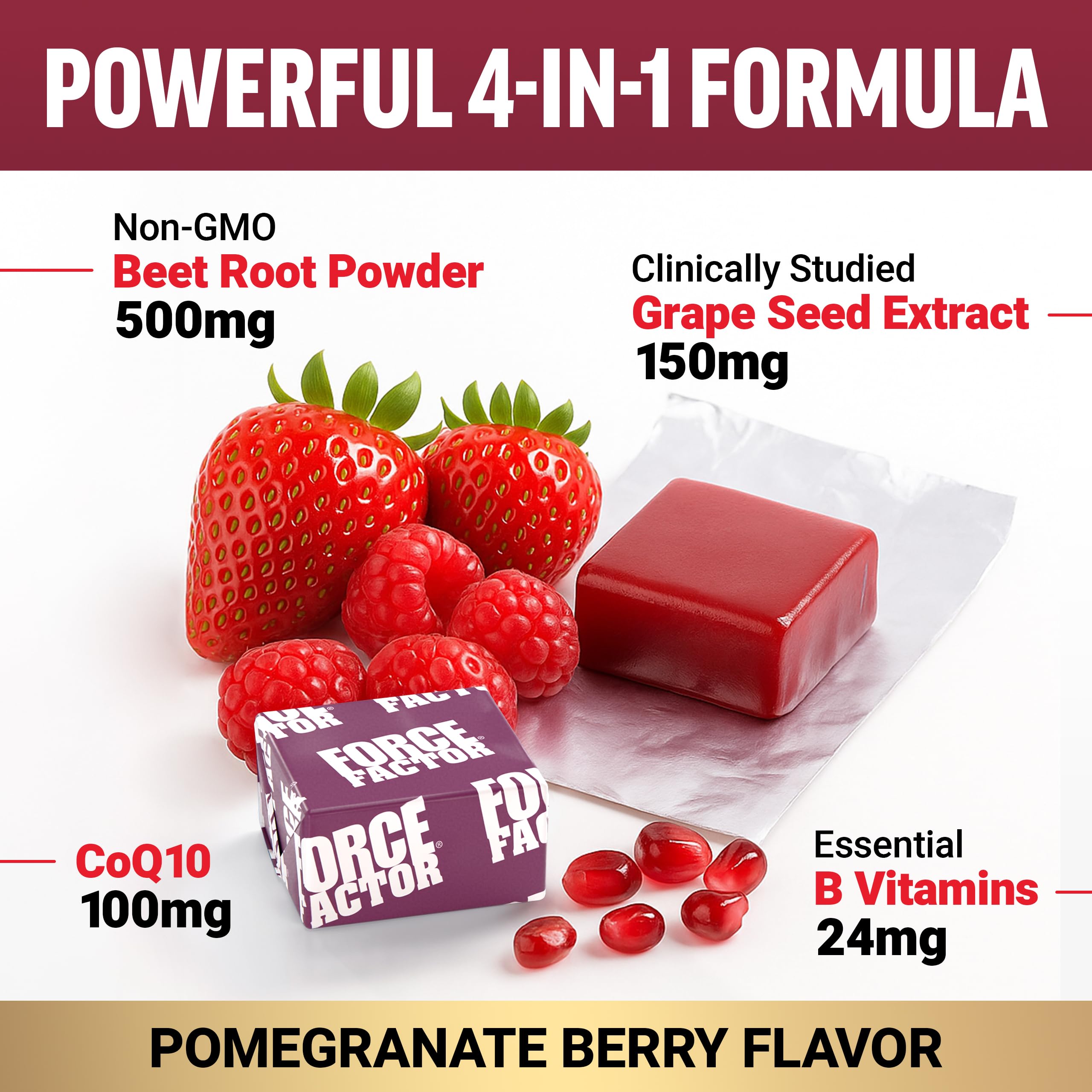 Force Factor Total Beets daily wellness Soft Chews in a bowl