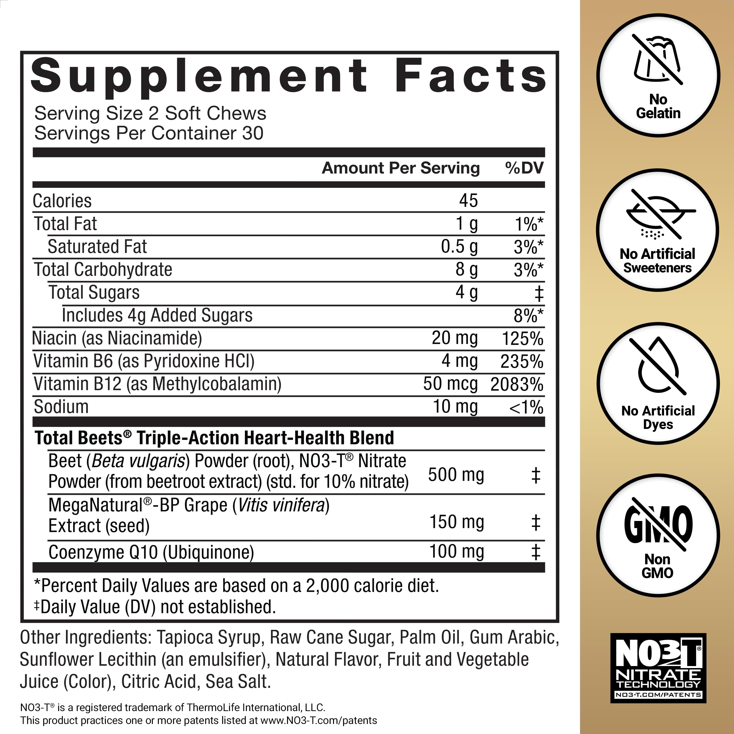 Force Factor Total Beets daily wellness Soft Chews with fruits